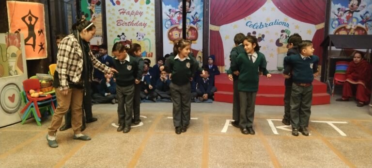 Students competing on Sports Day